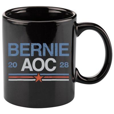 Bernie AOC 2028 For Progressives & Liberals 11oz C Handle Ceramic Mug