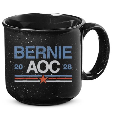 Bernie AOC 2028 For Progressives & Liberals 15oz Campfire Ceramic Mug