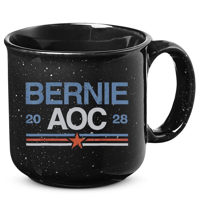 Bernie AOC 2028 For Progressives & Liberals 15oz Campfire Ceramic Mug