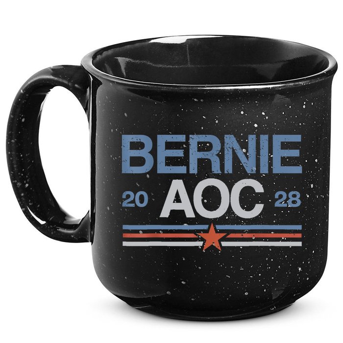 Bernie AOC 2028 For Progressives & Liberals 15oz Campfire Ceramic Mug