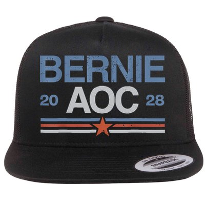 Bernie AOC 2028 For Progressives & Liberals Flatbill Hat