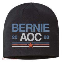 Bernie AOC 2028 For Progressives & Liberals Sustainable Beanie