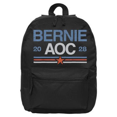 Bernie AOC 2028 For Progressives & Liberals 16 in Basic Backpack