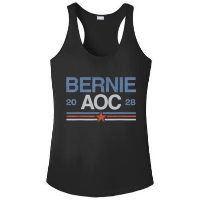 Bernie AOC 2028 For Progressives & Liberals Ladies PosiCharge Competitor Racerback Tank