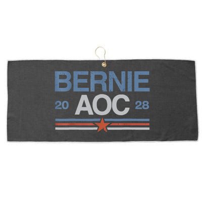Bernie AOC 2028 For Progressives & Liberals Large Microfiber Waffle Golf Towel