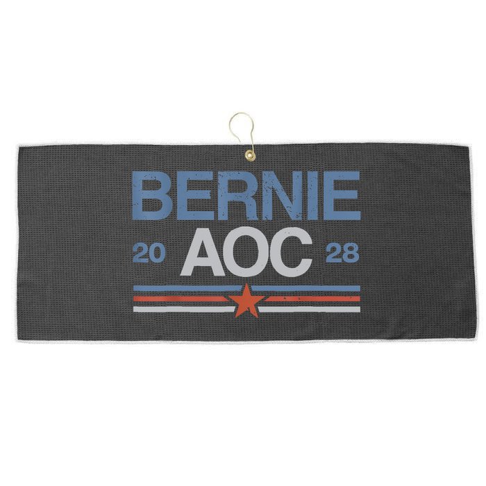 Bernie AOC 2028 For Progressives & Liberals Large Microfiber Waffle Golf Towel