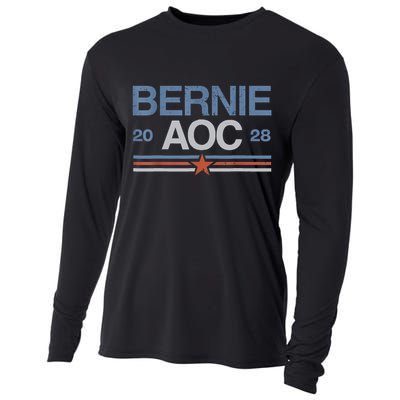Bernie AOC 2028 For Progressives & Liberals Cooling Performance Long Sleeve Crew