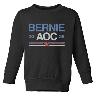 Bernie AOC 2028 For Progressives & Liberals Toddler Sweatshirt