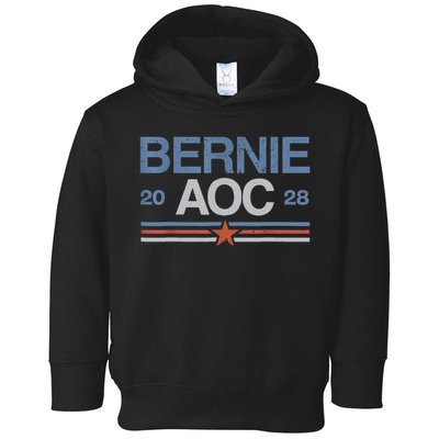 Bernie AOC 2028 For Progressives & Liberals Toddler Hoodie