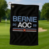 Bernie AOC 2028 For Progressives & Liberals Golf Towel