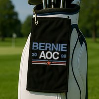 Bernie AOC 2028 For Progressives & Liberals Golf Towel