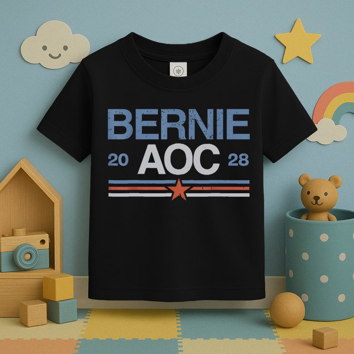 Bernie AOC 2028 For Progressives & Liberals Toddler T-Shirt