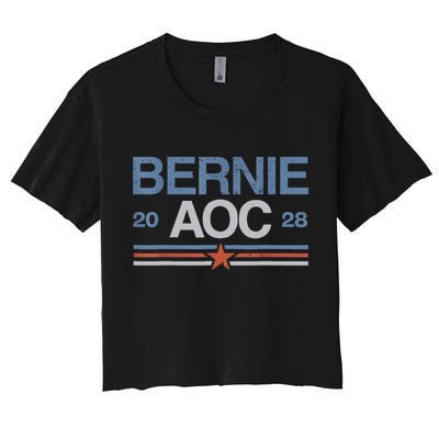 Bernie AOC 2028 For Progressives & Liberals Crop Top