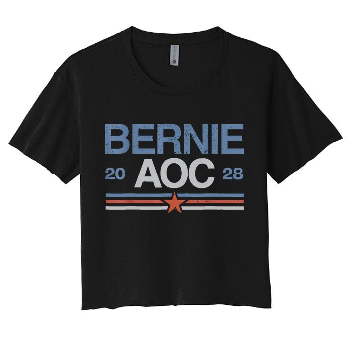 Bernie AOC 2028 For Progressives & Liberals Crop Top