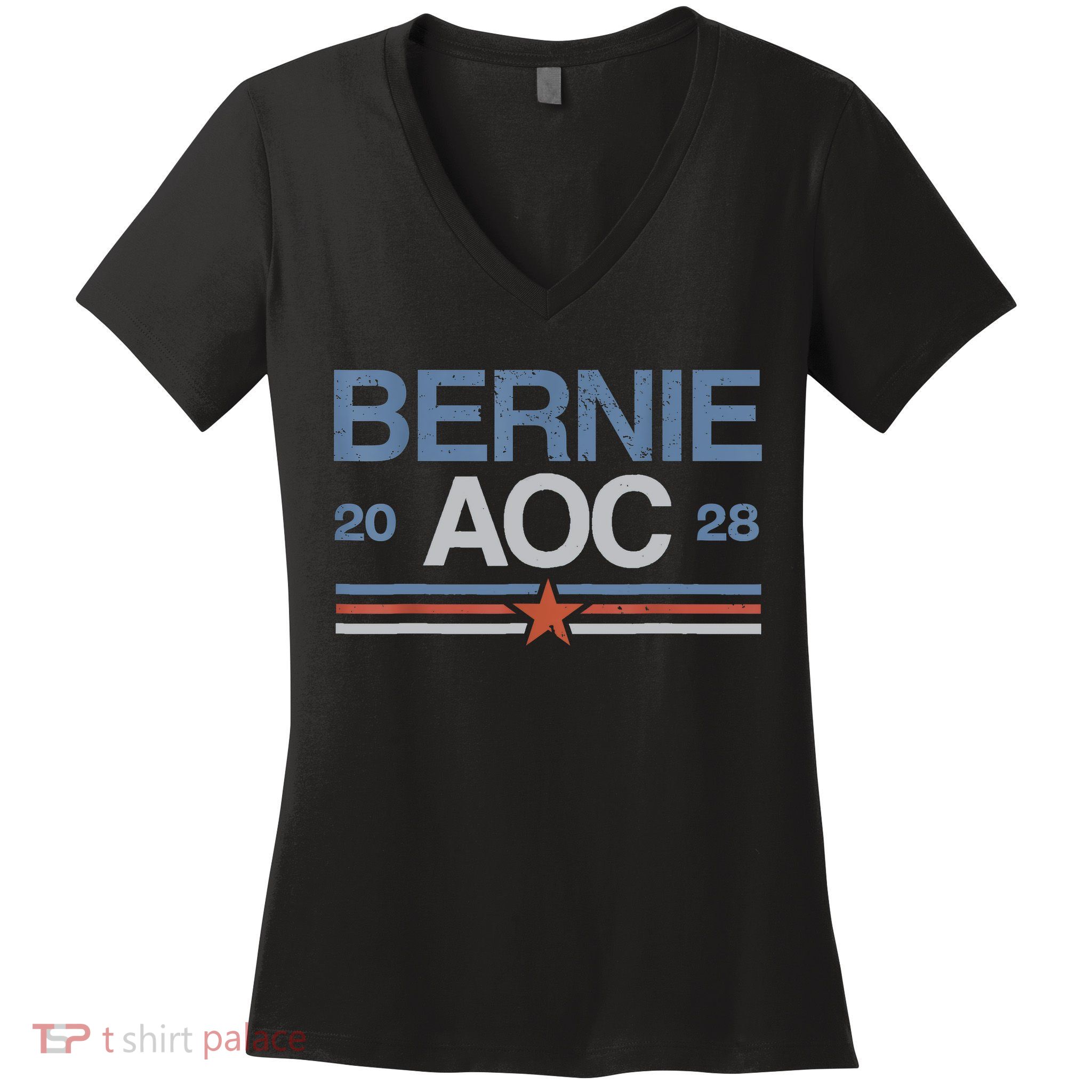 Bernie AOC 2028 For Progressives & Liberals Women's V-Neck T-Shirt
