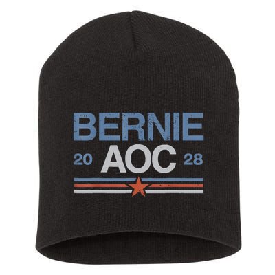 Bernie AOC 2028 For Progressives & Liberals Short Acrylic Beanie