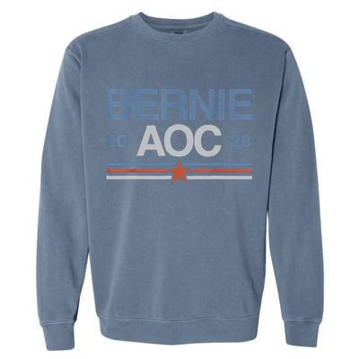 Bernie AOC 2028 For Progressives & Liberals Garment-Dyed Sweatshirt