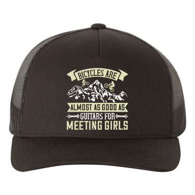 Bicycles Are Almost As Good As Guitars For Meeting Girl Yupoong Adult 5-Panel Trucker Hat