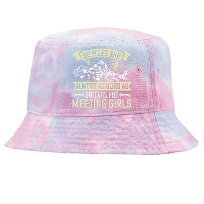 Bicycles Are Almost As Good As Guitars For Meeting Girl Tie-Dyed Bucket Hat