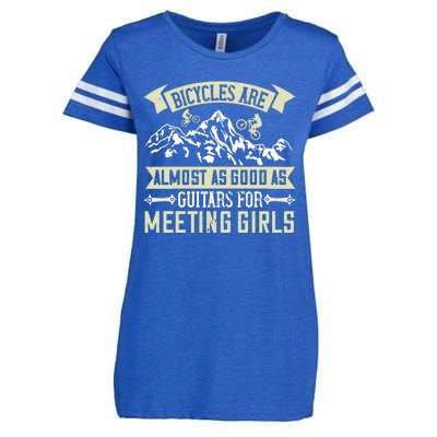 Bicycles Are Almost As Good As Guitars For Meeting Girl Enza Ladies Jersey Football T-Shirt