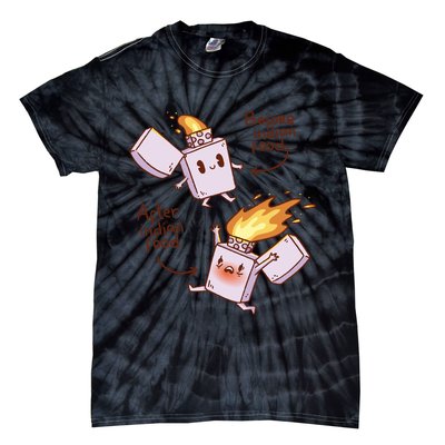 Before And After Indian Food Funny Tie-Dye T-Shirt