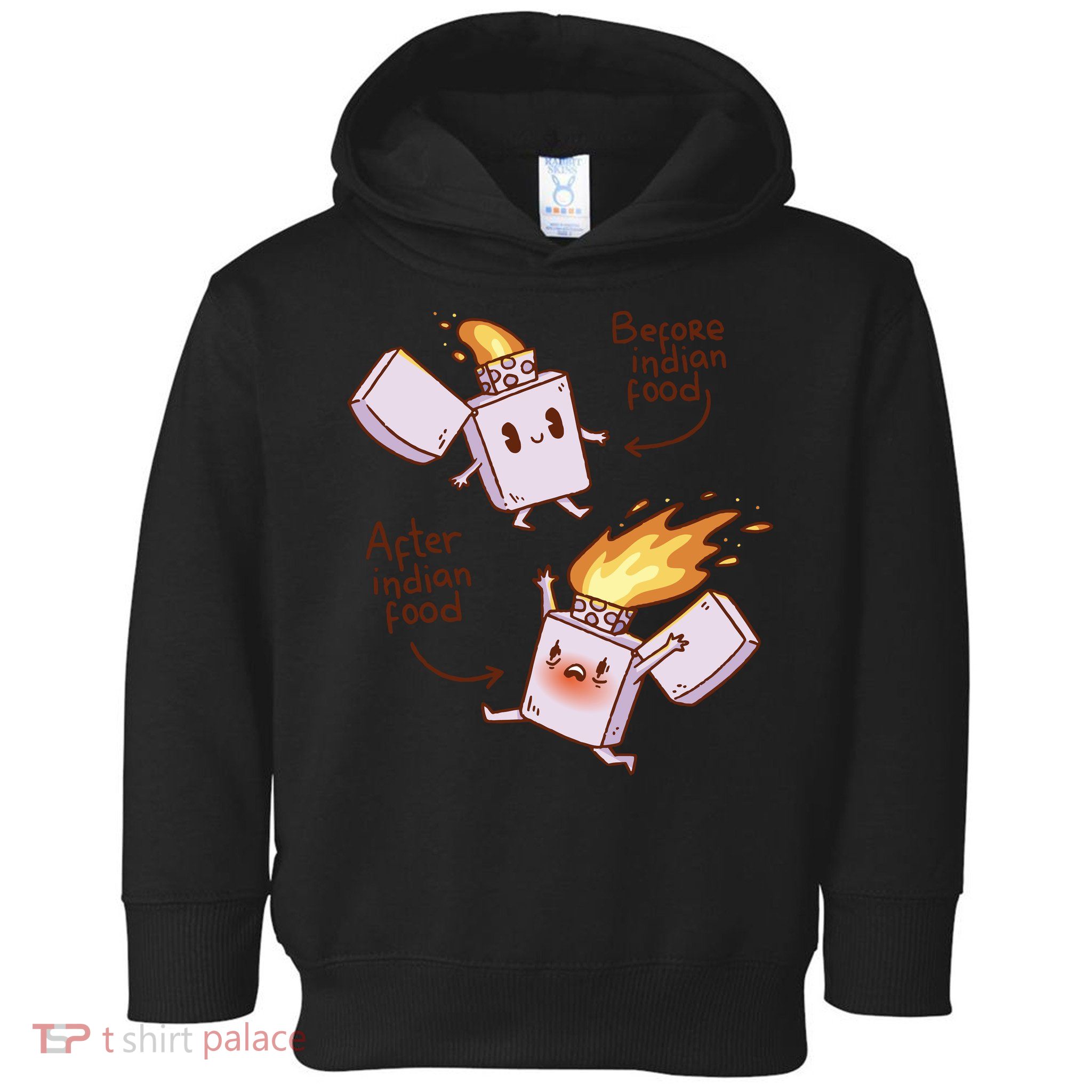 Before And After Indian Food Funny Toddler Hoodie