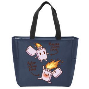 Before And After Indian Food Funny Zip Tote Bag