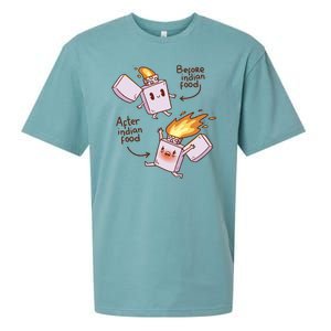 Before And After Indian Food Funny Sueded Cloud Jersey T-Shirt