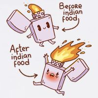 Before And After Indian Food Funny Garment-Dyed Fleece Hoodie