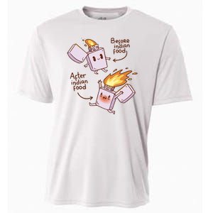 Before And After Indian Food Funny Cooling Performance Crew T-Shirt