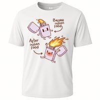 Before And After Indian Food Funny Cooling Performance Crew T-Shirt