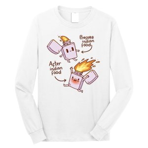 Before And After Indian Food Funny Long Sleeve Shirt