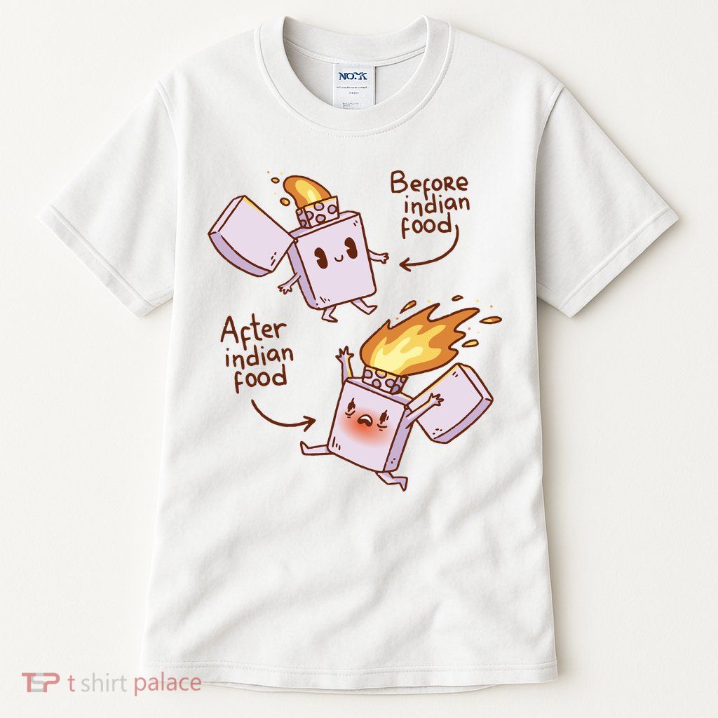 Before And After Indian Food Funny Tall T-Shirt