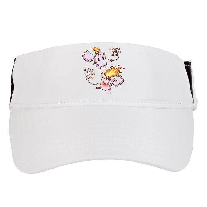 Before And After Indian Food Funny Adult Drive Performance Visor