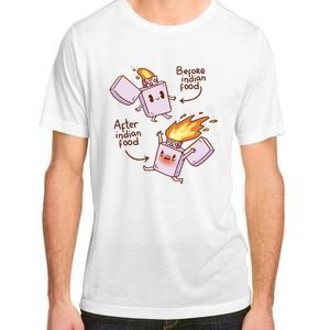 Before And After Indian Food Funny Adult ChromaSoft Performance T-Shirt