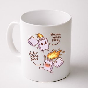 Before And After Indian Food Funny Coffee Mug