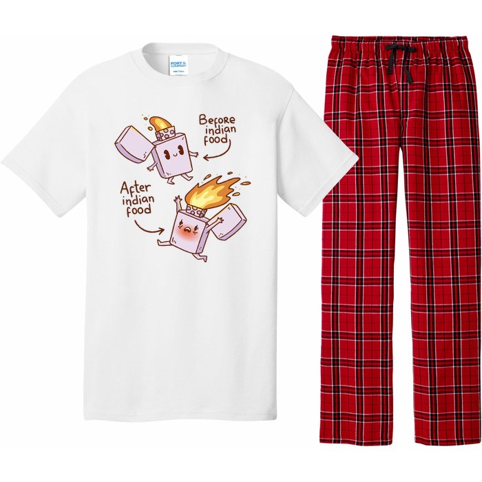 Before And After Indian Food Funny Pajama Set