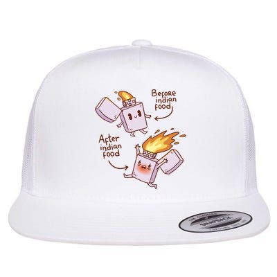 Before And After Indian Food Funny Flatbill Hat