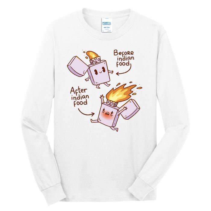 Before And After Indian Food Funny Tall Long Sleeve T-Shirt