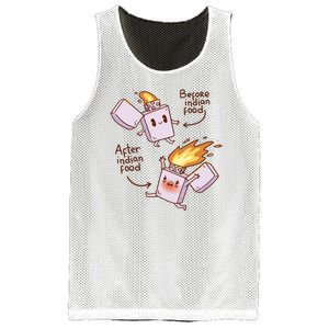 Before And After Indian Food Funny Mesh Reversible Basketball Jersey Tank