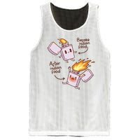 Before And After Indian Food Funny Mesh Reversible Basketball Jersey Tank