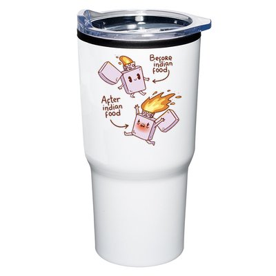 Before And After Indian Food Funny Tumbler