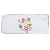 Before And After Indian Food Funny Large Microfiber Waffle Golf Towel