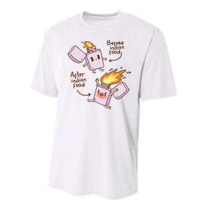 Before And After Indian Food Funny Performance Sprint T-Shirt