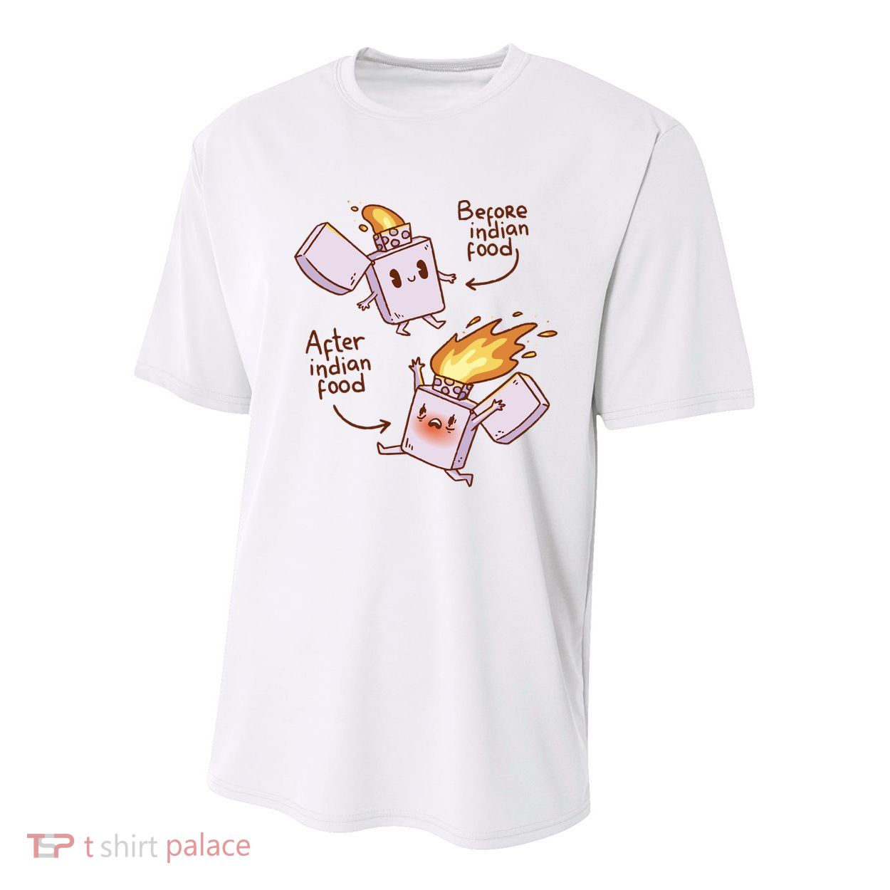 Before And After Indian Food Funny Youth Performance Sprint T-Shirt