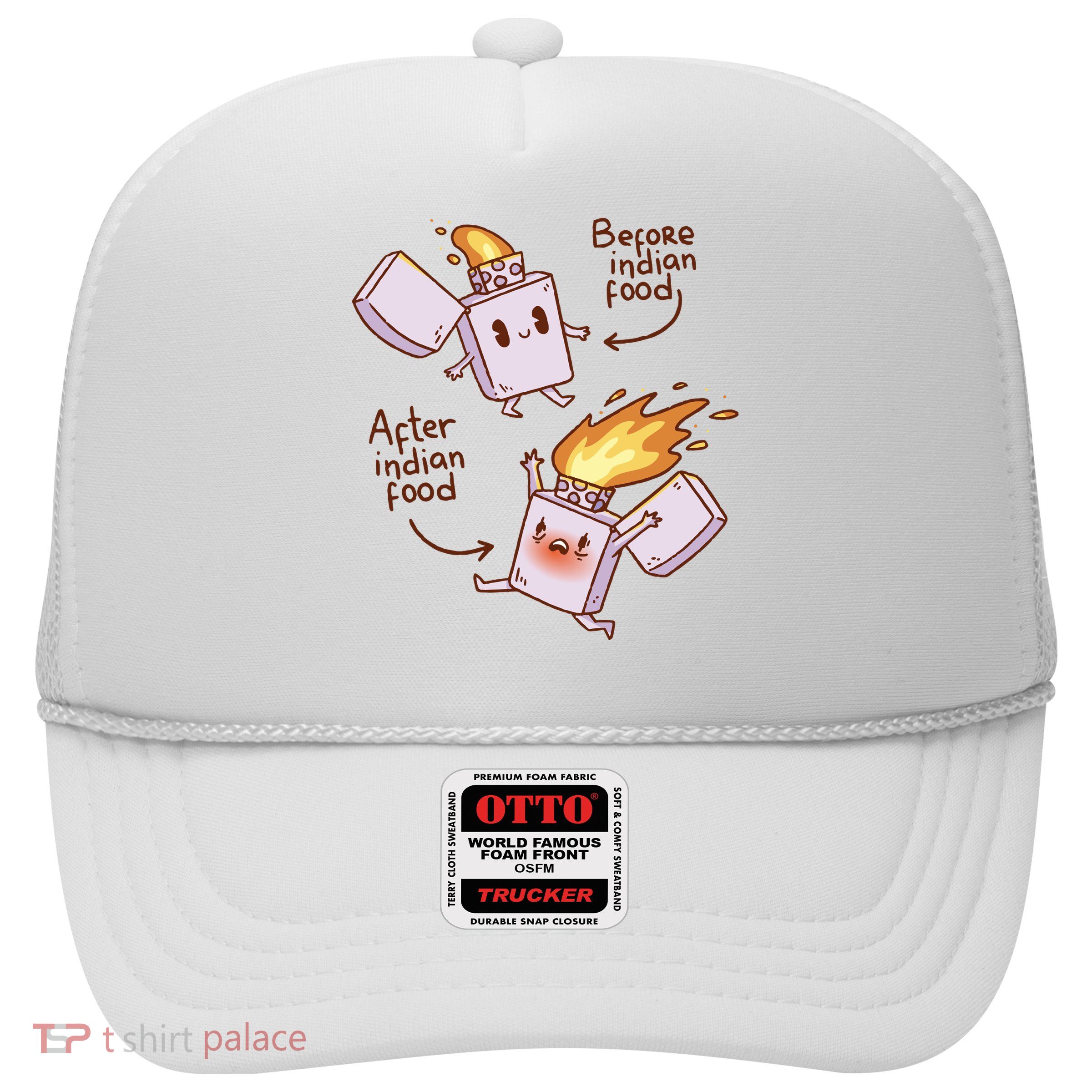 Before And After Indian Food Funny Trucker Hat