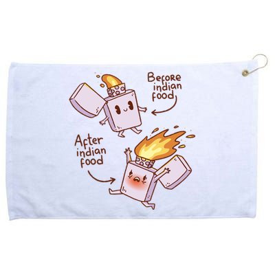 Before And After Indian Food Funny Grommeted Golf Towel