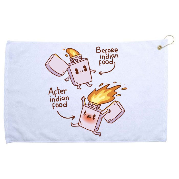 Before And After Indian Food Funny Grommeted Golf Towel