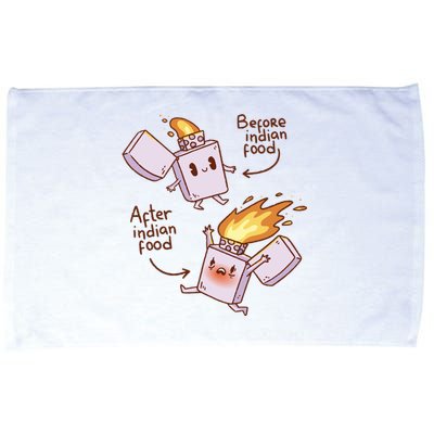 Before And After Indian Food Funny Microfiber Hand Towel