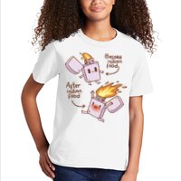 Before And After Indian Food Funny Kids T-Shirt